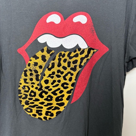 Daydreamer x Free People Rolling Stones Gray and Red Short Sleeve Tee - Picture 2 of 6